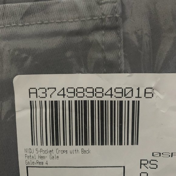 NWT NYDJ 5-POCKET BACK PETAL HEM GALE WASH CROP JEANS 4 - Picture 12 of 13